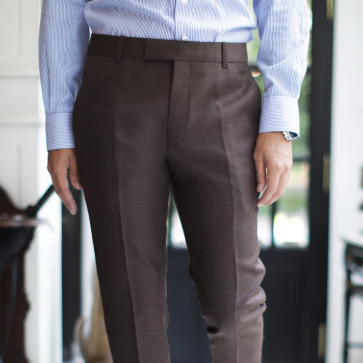 DGRIE CAESAR BROWN PANTS: กางเกงผ้าวูลสีน้ำตาลไหม้ 2 dgrie caesar brown pants dgrie 5