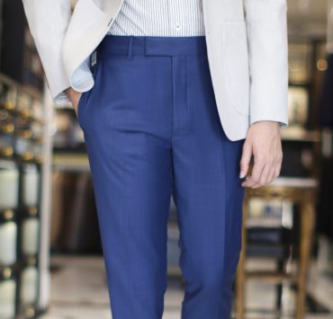 DGRIE CAESAR NAVY WOOL PANTS: กางเกงสำเร็จรูป สีน้ำเงิน 15 dgrie caesar navy wool pants dgrie 3