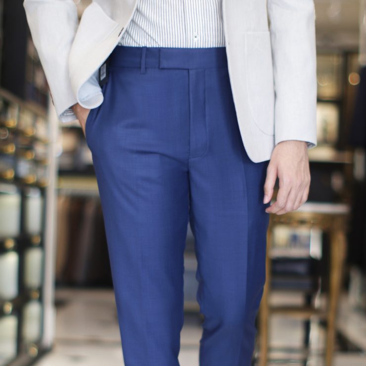 DGRIE CAESAR NAVY WOOL PANTS: กางเกงสำเร็จรูป สีน้ำเงิน 3 dgrie caesar navy wool pants dgrie 3