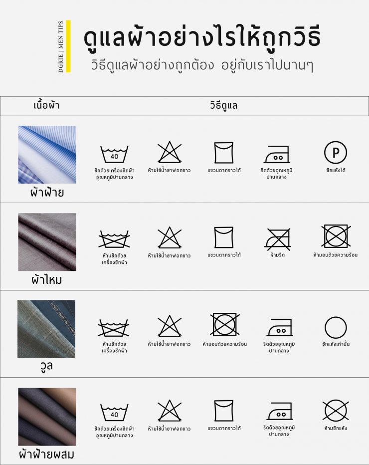 Fabrics Care: ผ้าแต่ละประเภท ดูแลอย่างไร ? - DGRIE 2 dgrie dgrie