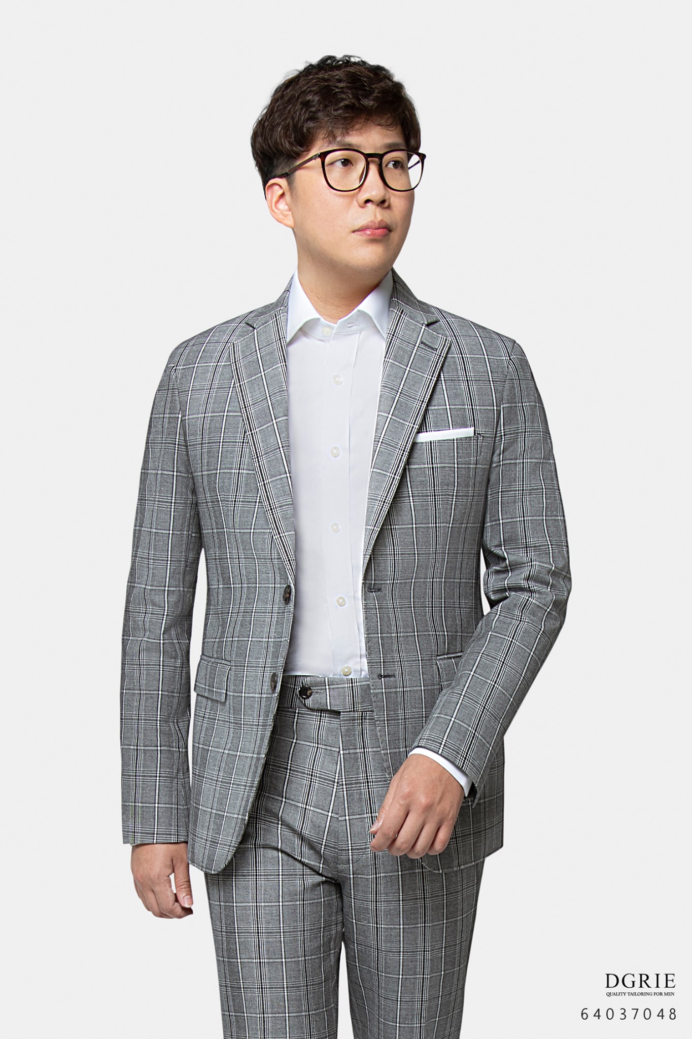dgrie glen check suit grey dgrie 1