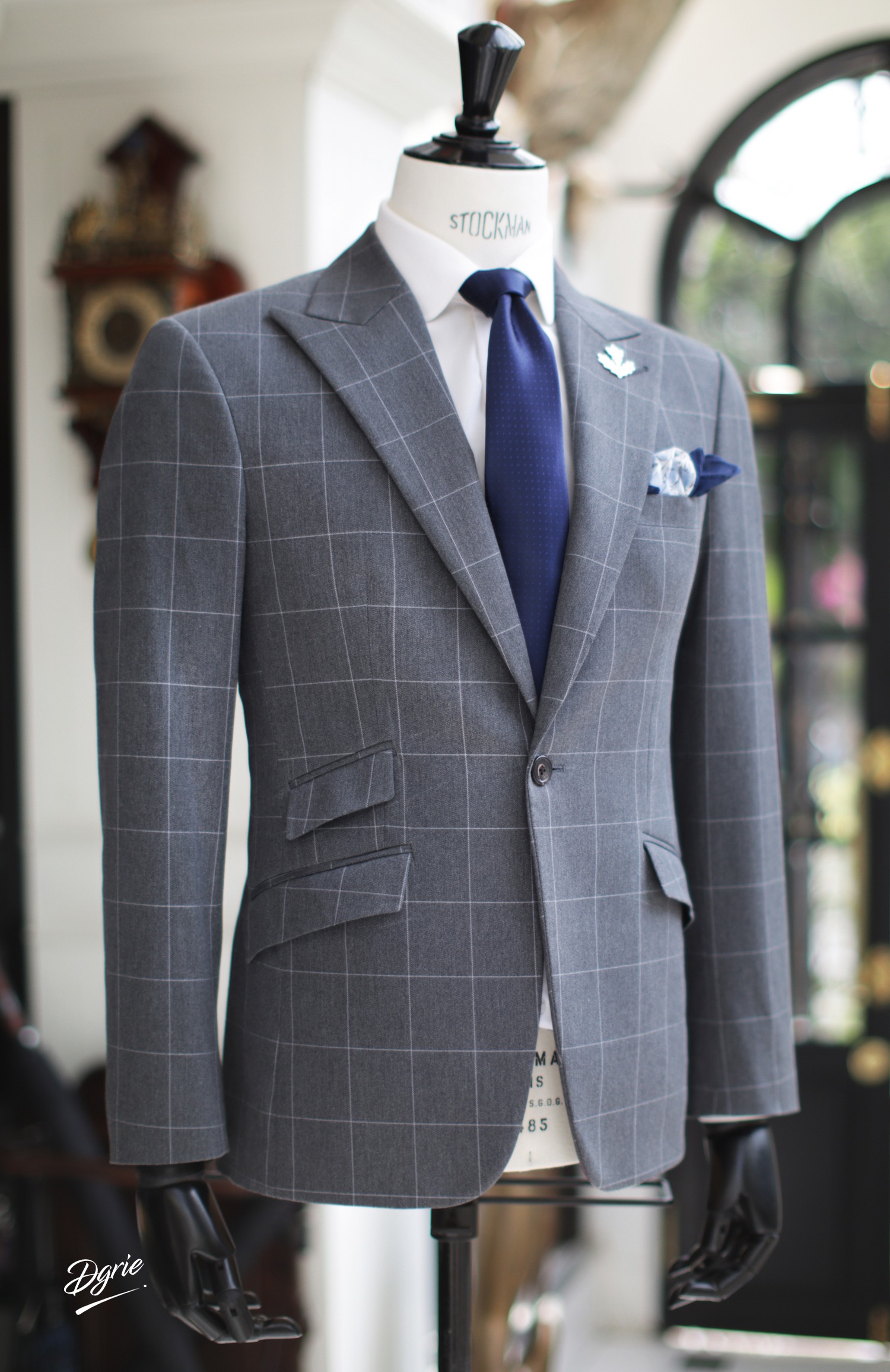 dgrie grey check suit dgrie