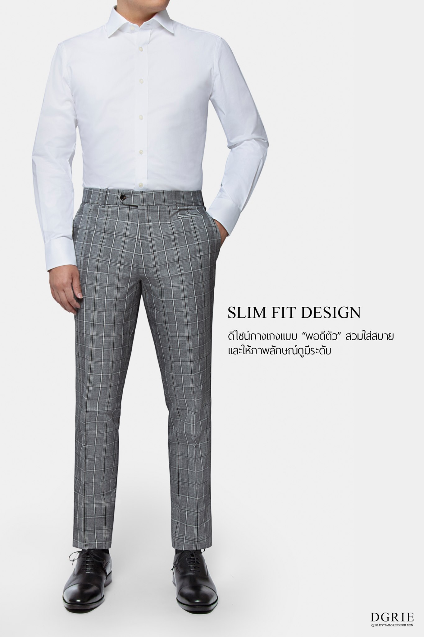 glen check grey pants by dgrie dgrie 3