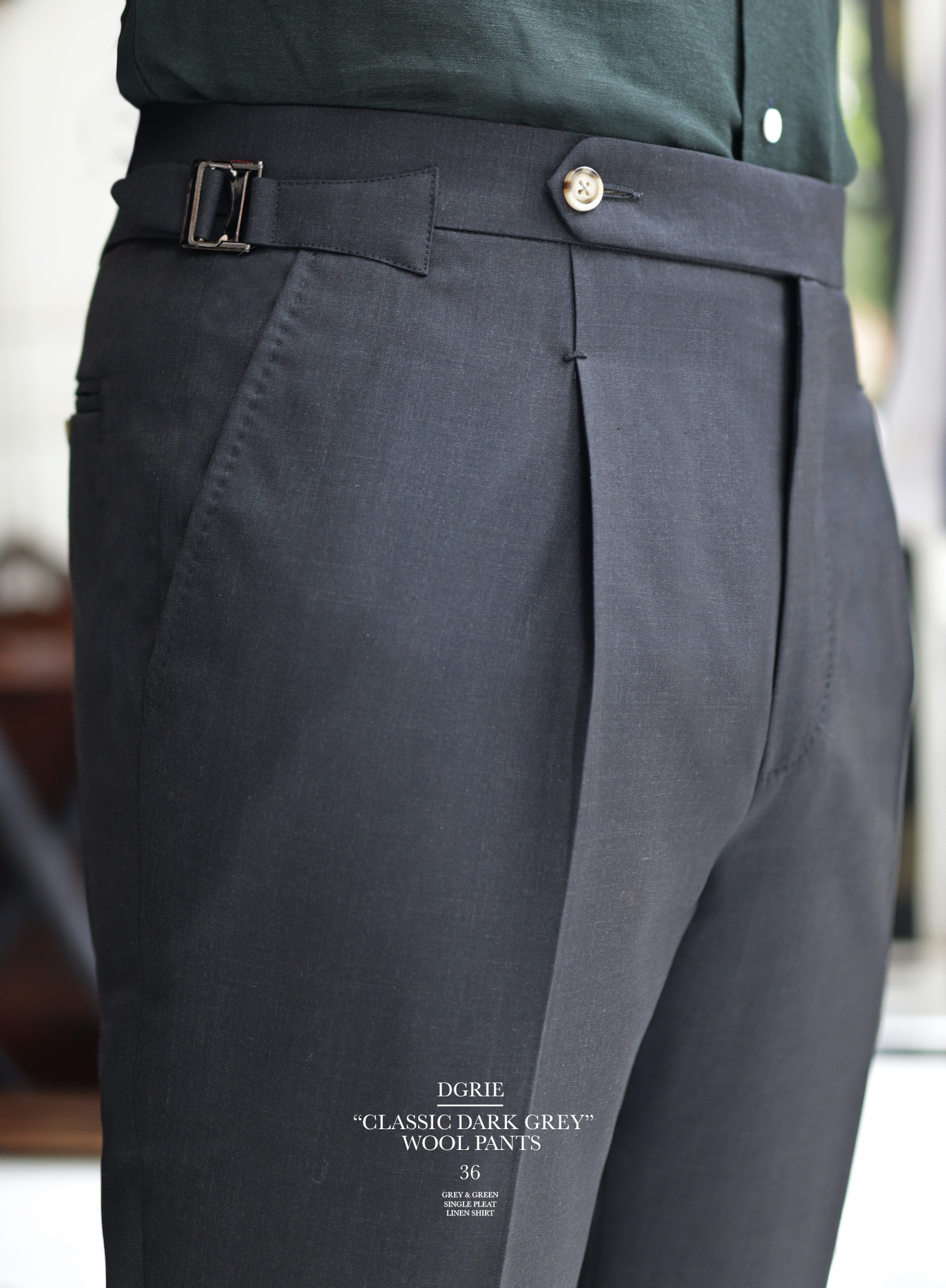 dgrie pants 36 classic dark grey dgrie 4