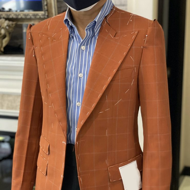 Fitting Orange Sport Jacket: เสื้อสูทสีส้มลายตาราง 6 fitting orange sport jacket dgrie