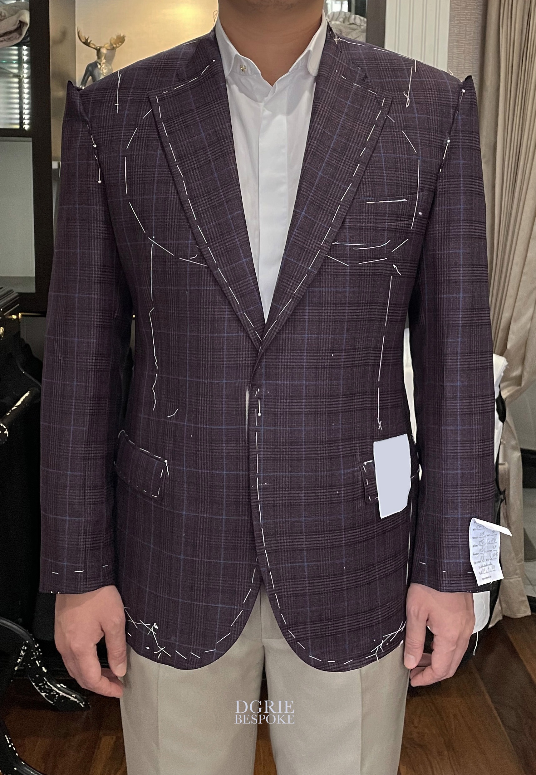 fitting red wine prince of wales jacket dgrie 2