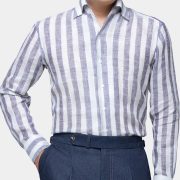 one piece collar linen shirt dgrie 5