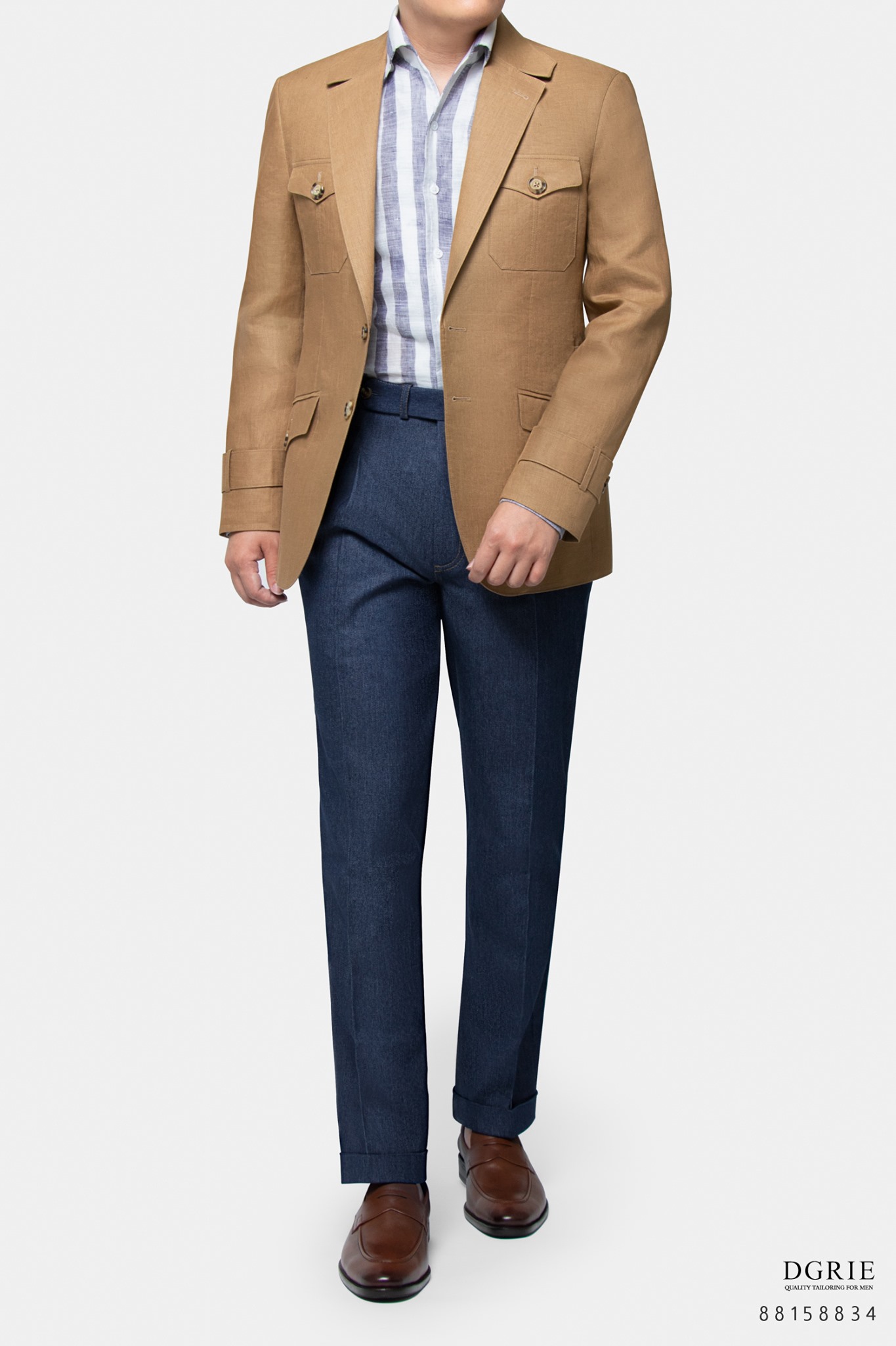 vintage safari khaki jacket dgrie 2