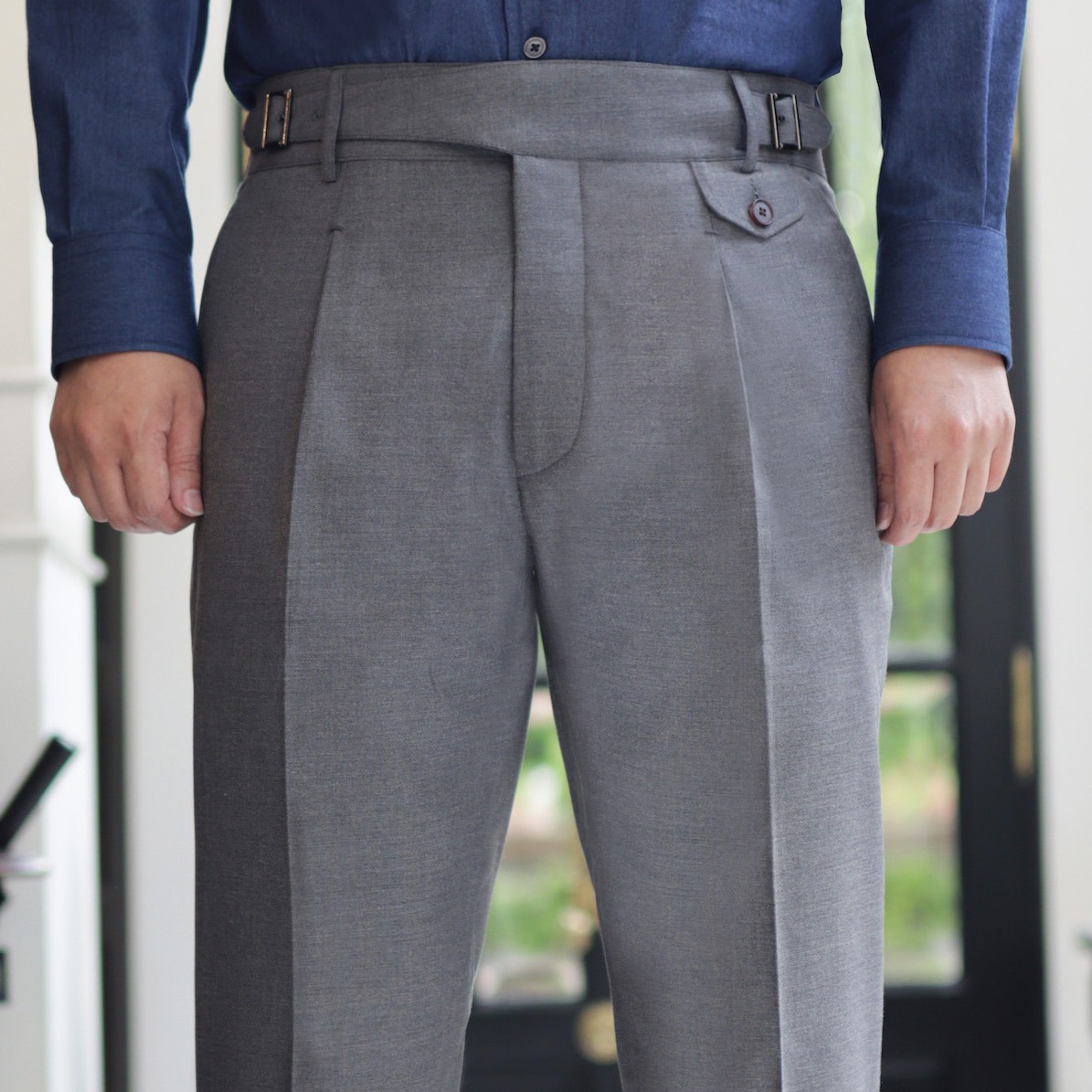 DGRIE PANTS 37 : GURKHA GREY PANTS กางเกงคลาสสิค สีเทา 1 dgrie pants 37 gurkha grey pants dgrie 3
