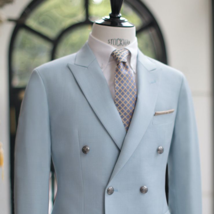 sky blue double breasted suit dgrie 4
