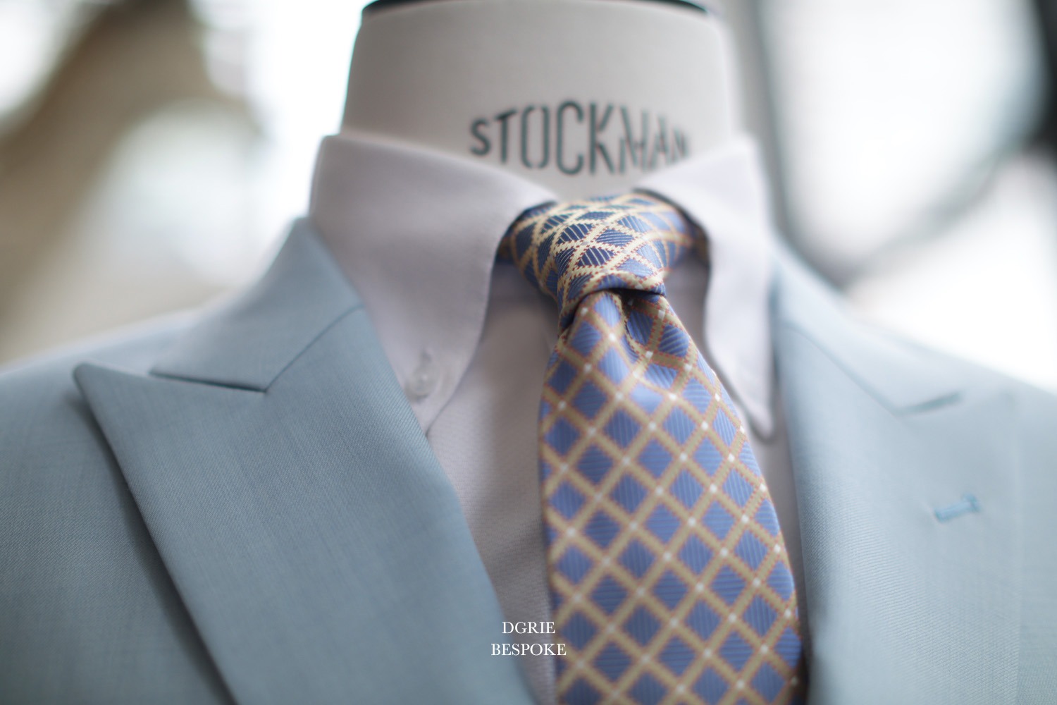 sky blue double breasted suit dgrie