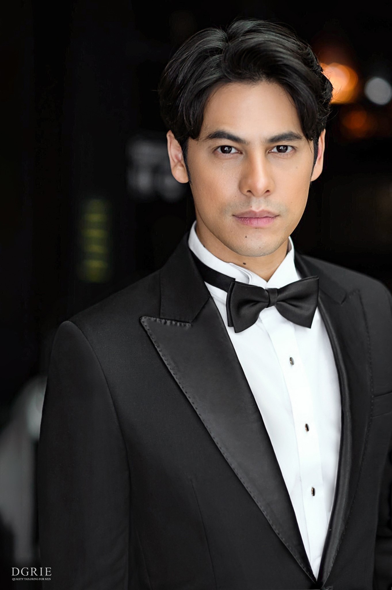 ultra slim black wool tuxedo siwat chotchaicharin dgrie 1