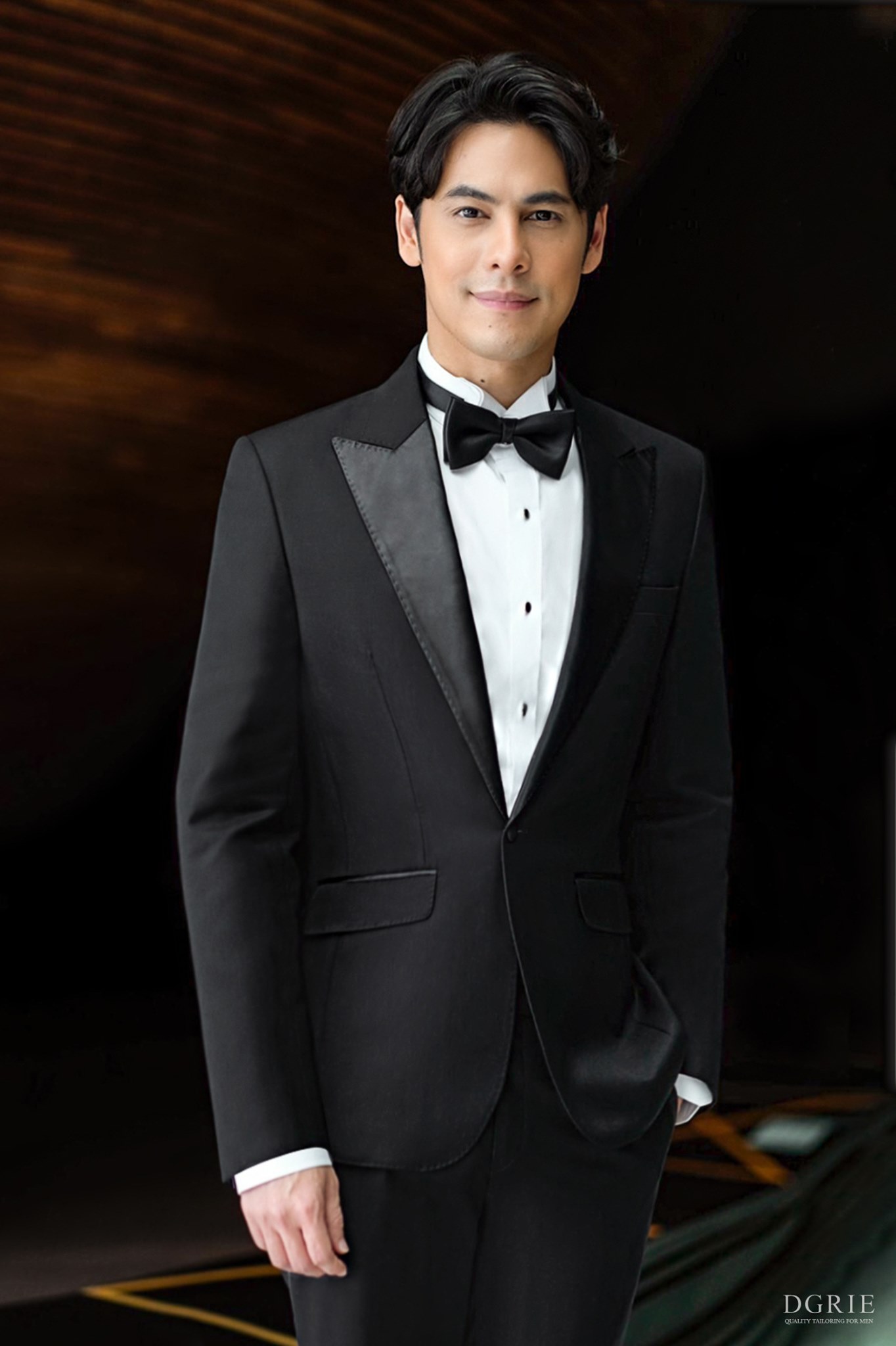 ultra slim black wool tuxedo siwat chotchaicharin dgrie 2