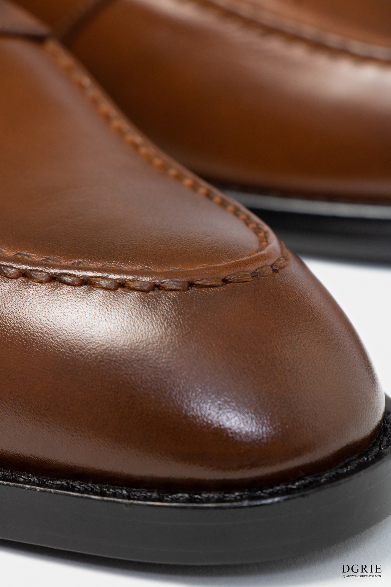 cognac full strap penny loafer dgrie 3