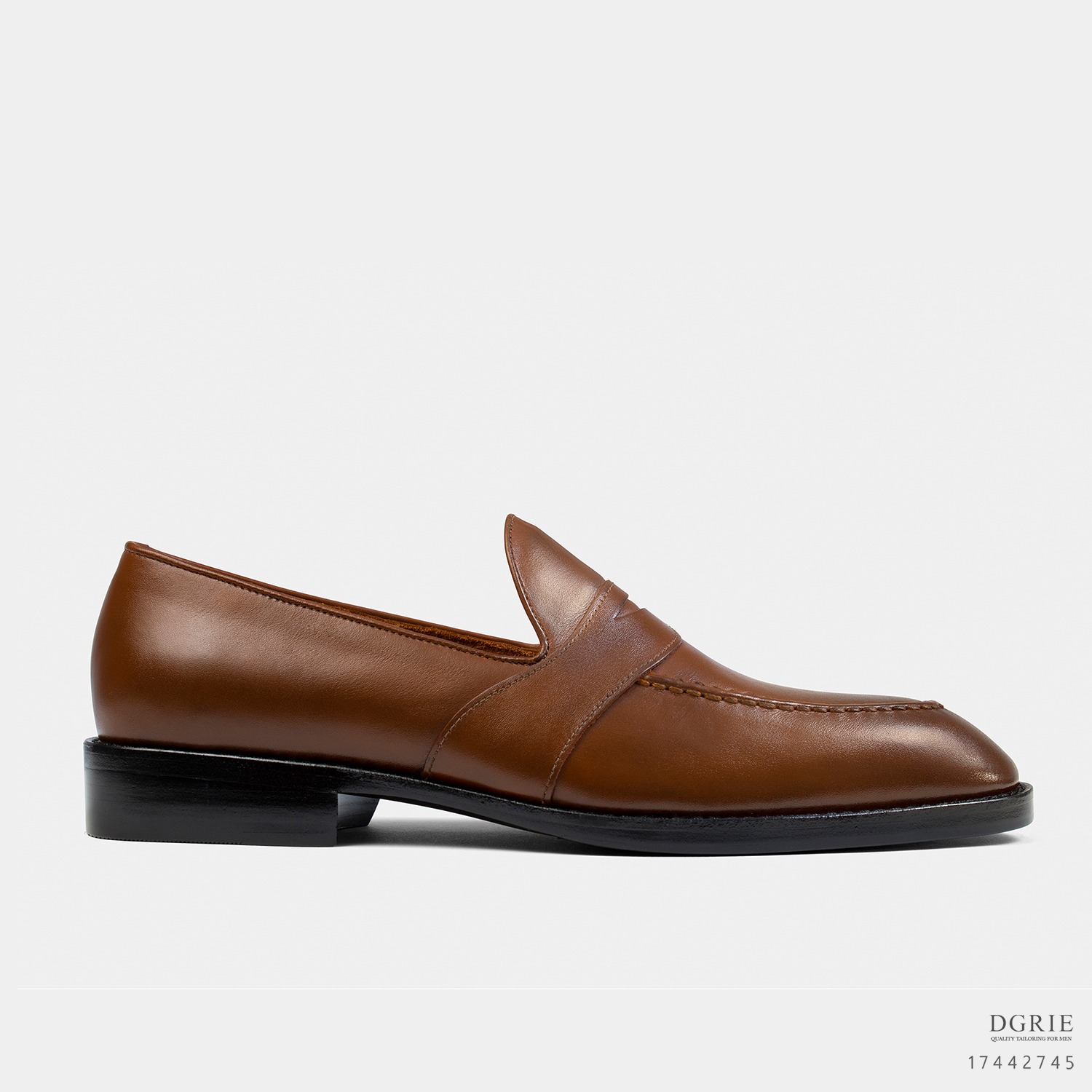 cognac full strap penny loafer dgrie 4