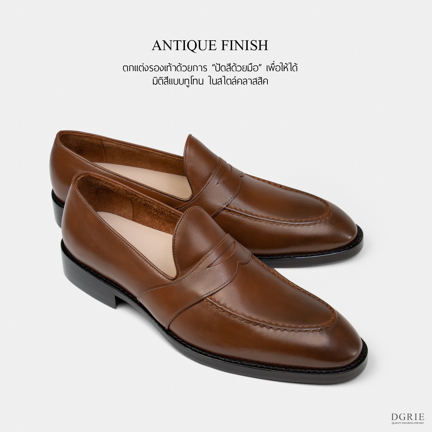 cognac full strap penny loafer dgrie 5