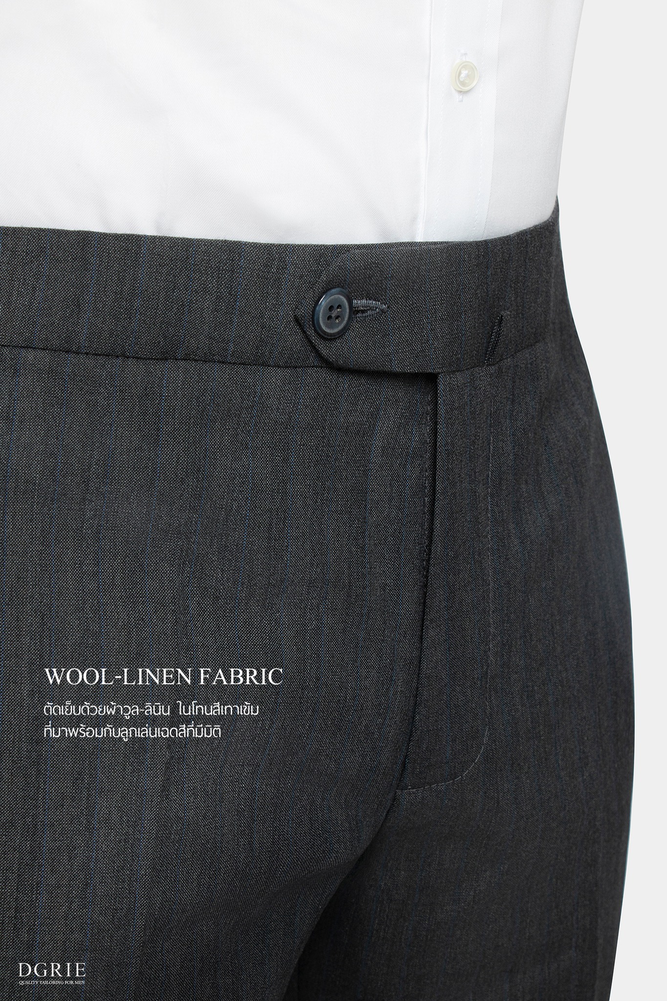 dark grey blue stripe wool pants dgrie 2