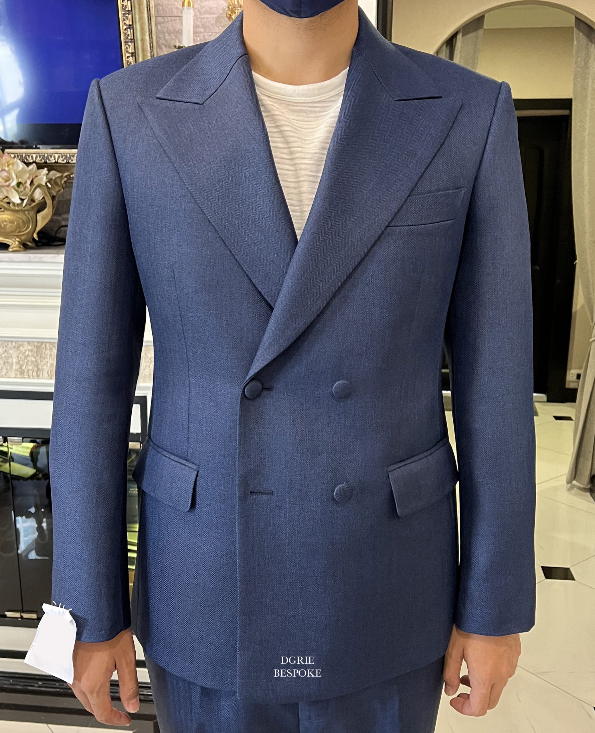 dgrie double breasted herringbone suit dgrie