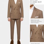 dgrie light brown classic double breasted suit dgrie