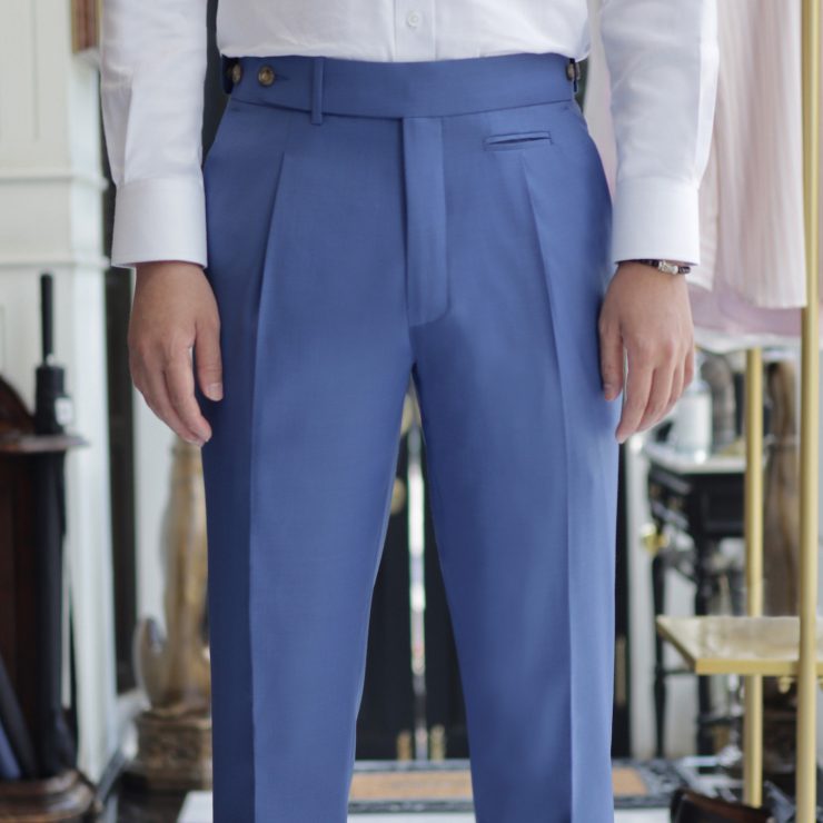 DGRIE PANTS 38: BLUE ADJUSTER ตัดกางเกงวินเทจสีน้ำเงิน 17 dgrie pants 38 blue adjuster dgrie 6