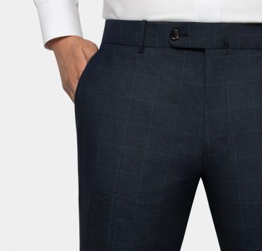 dgrie prince of wales navy blue glen plaid pants dgrie 1