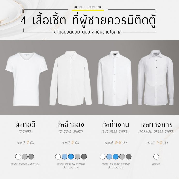4 เสื้อเชิ้ตที่ผู้ชายควรมีติดตู้ - 4 Types of Shirts Every Man Should Have 10 4 4 types of shirts every man should have dgrie