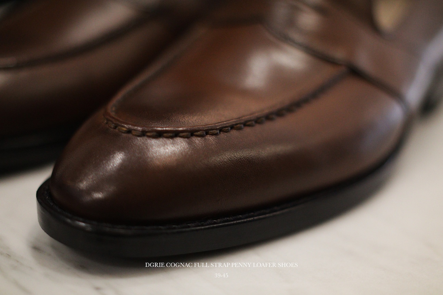 dgrie cognac full strap penny loafer shoes dgrie 1