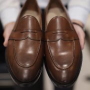 dgrie cognac full strap penny loafer shoes dgrie