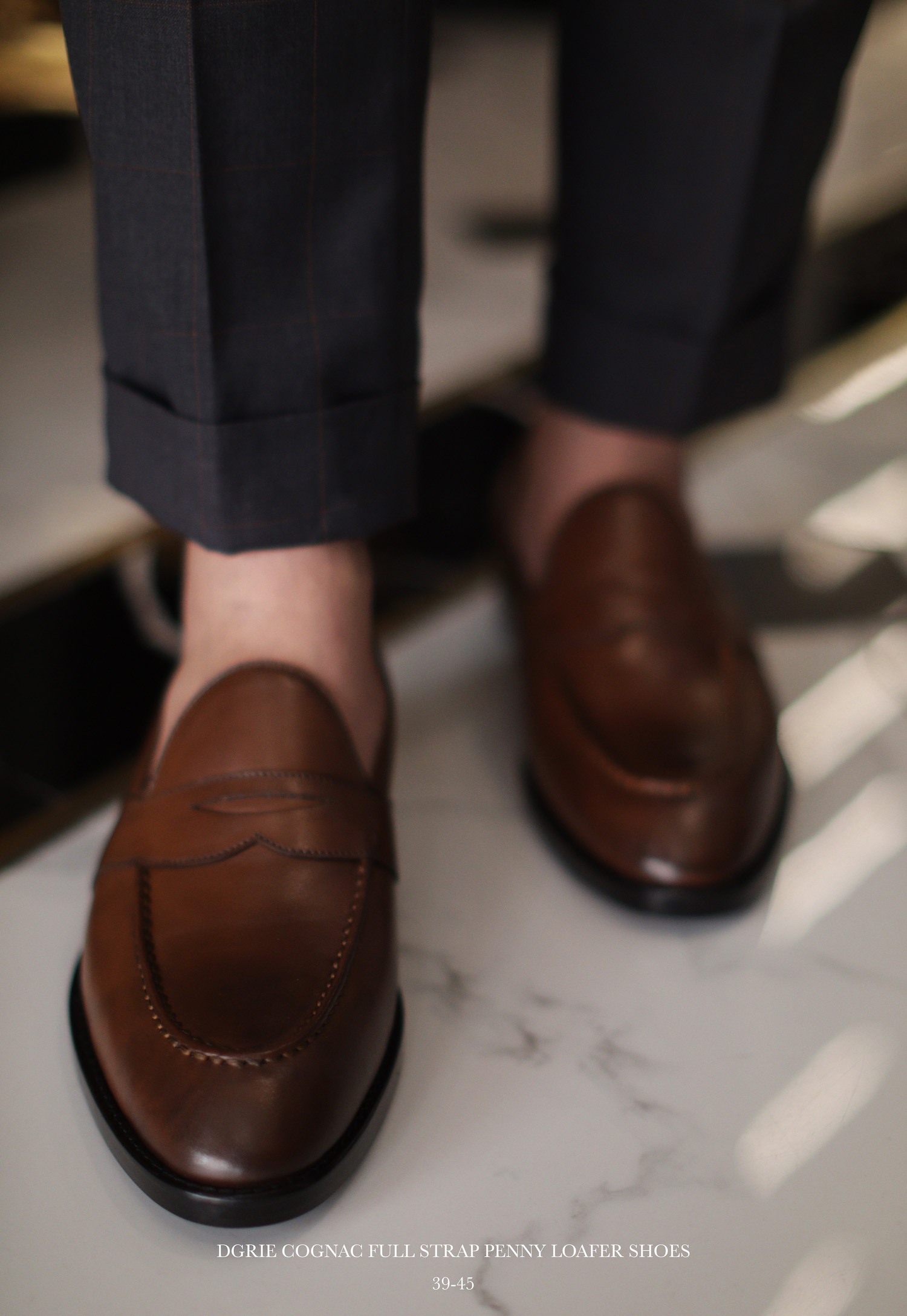 dgrie cognac full strap penny loafer shoes dgrie 2