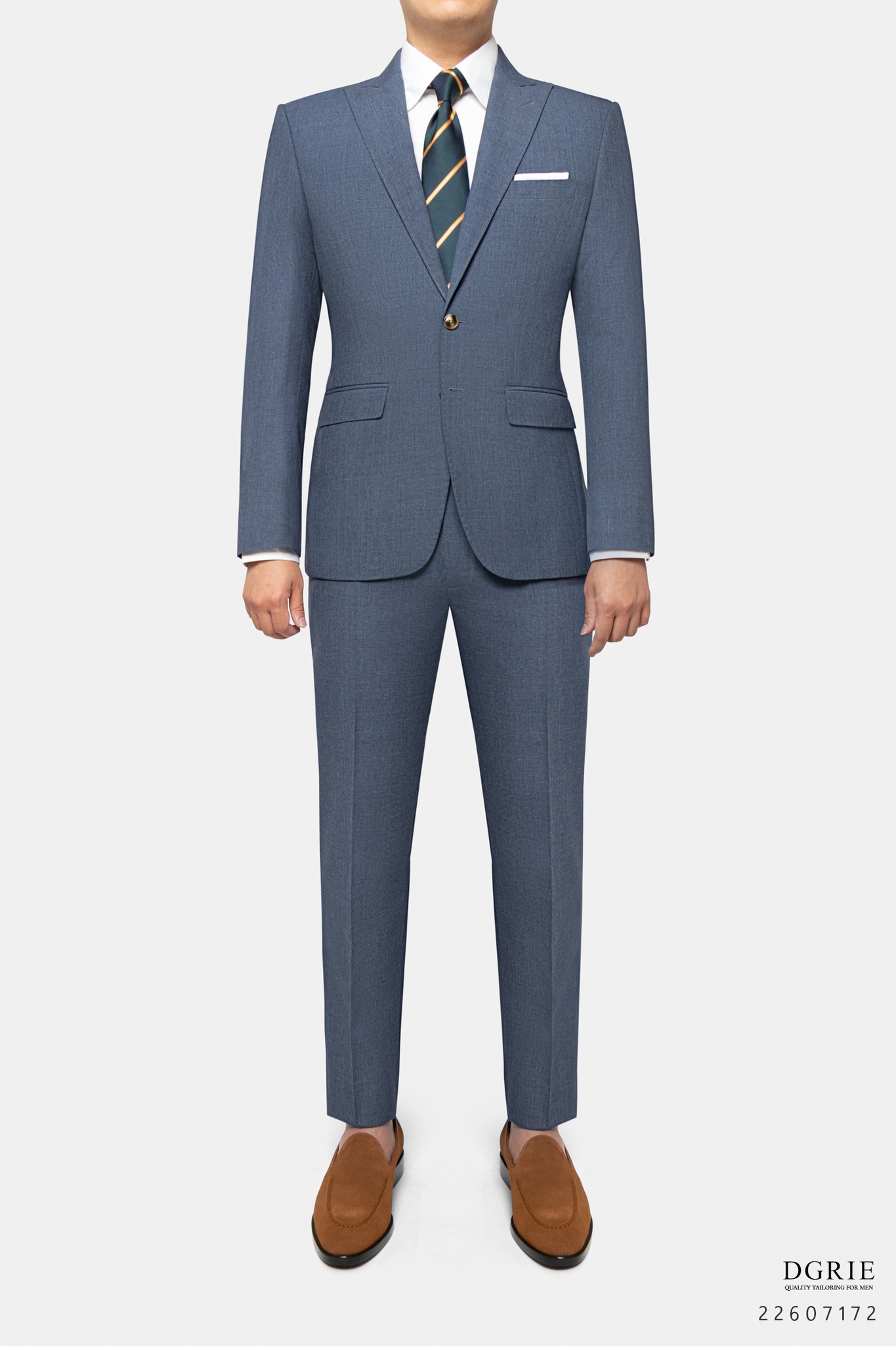 dgrie indigo blue half lining jacket suit dgrie