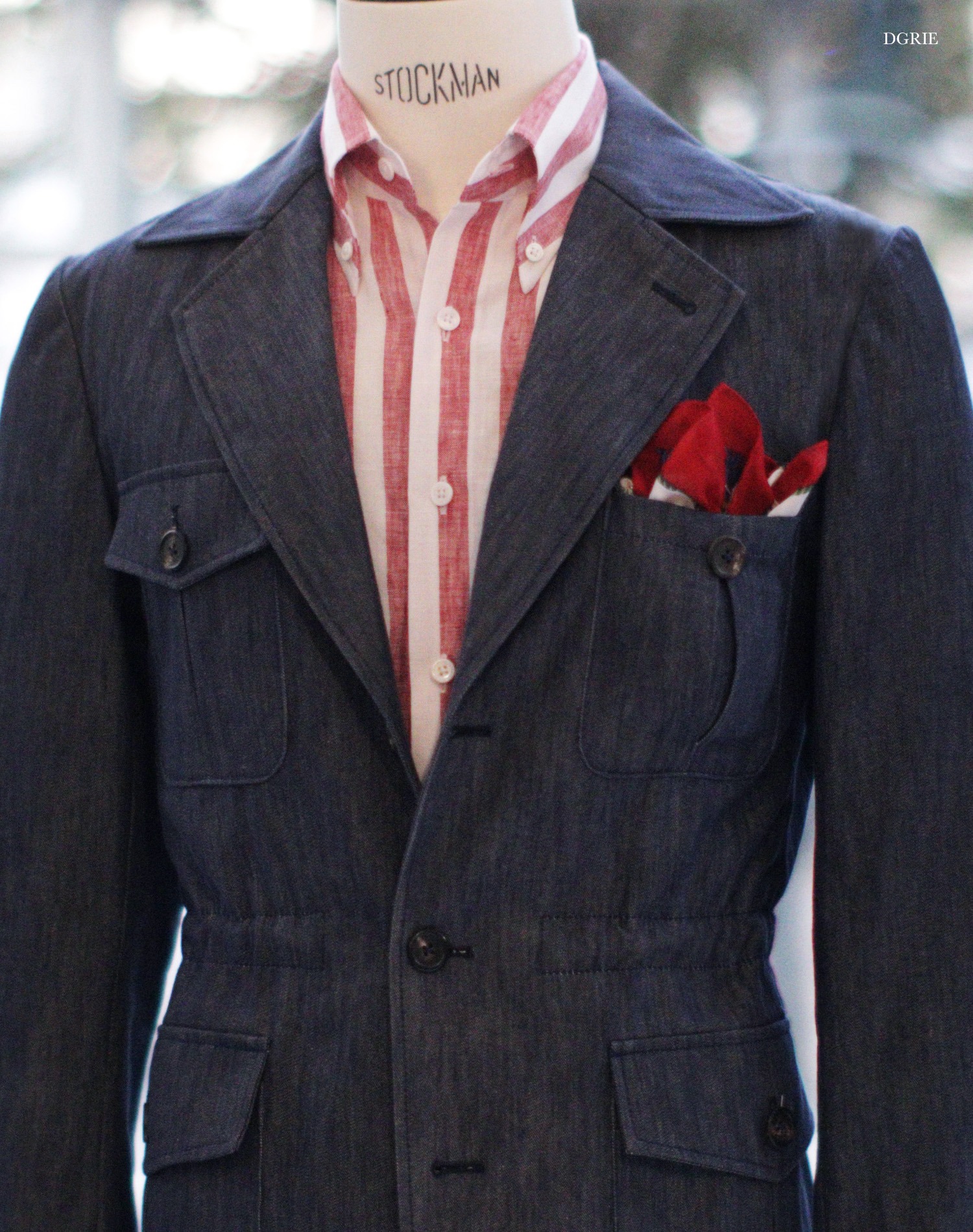 dgrie red linen striped dgrie 1