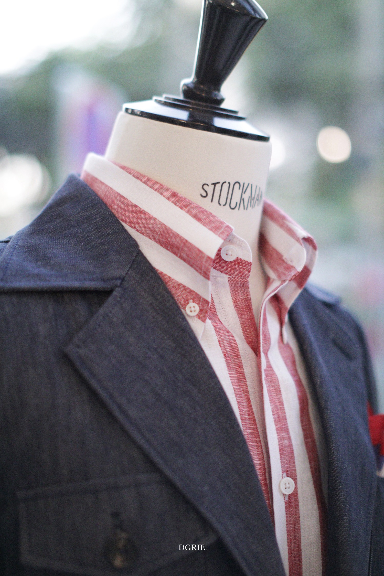 dgrie red linen striped dgrie