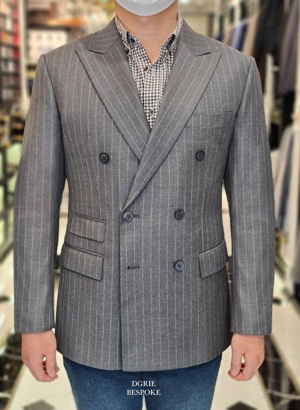 double breasted grey pinstripe dgrie double breasted grey pinstripe dgrie