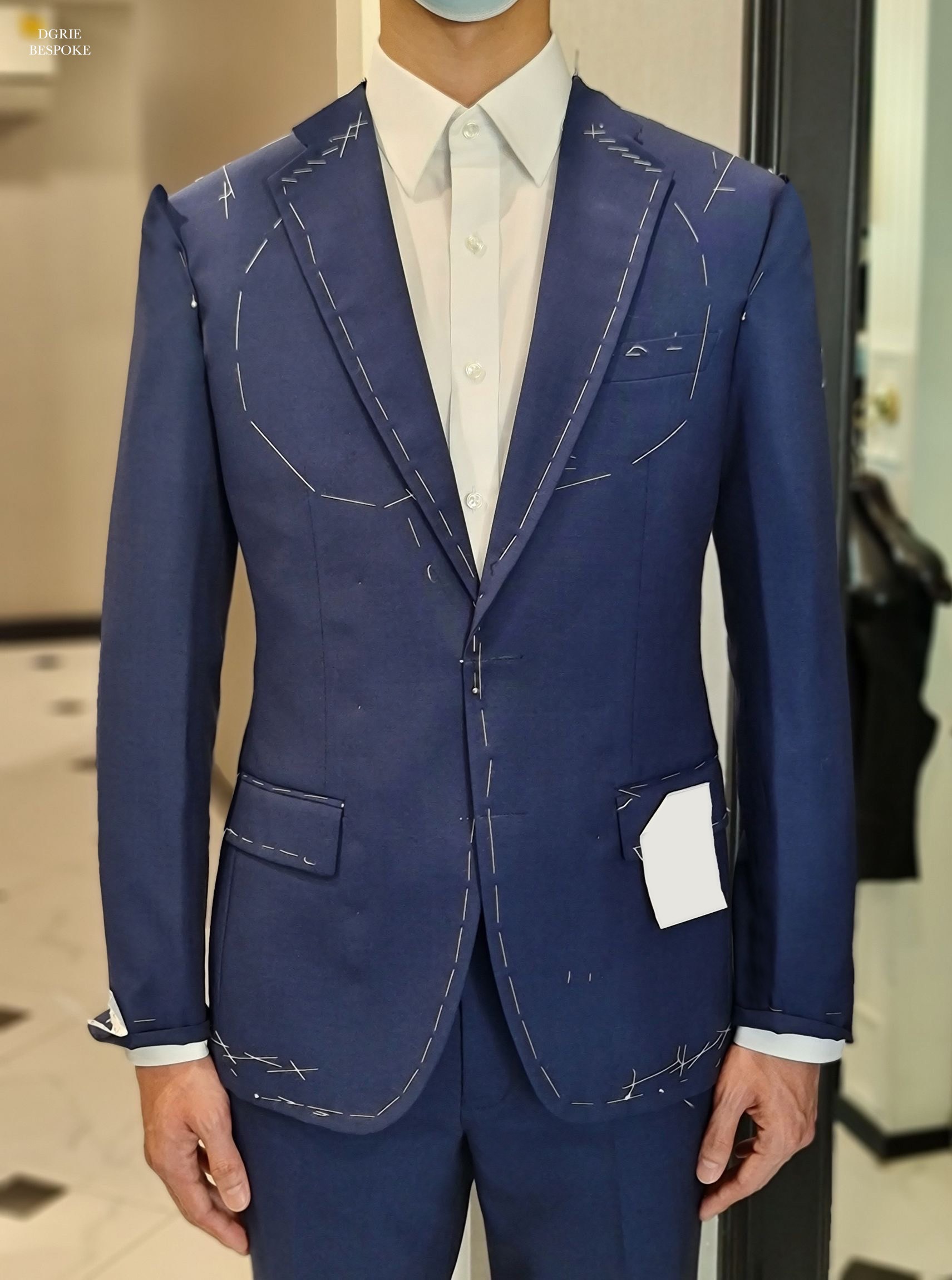 fitting navy blue suit dgrie 1