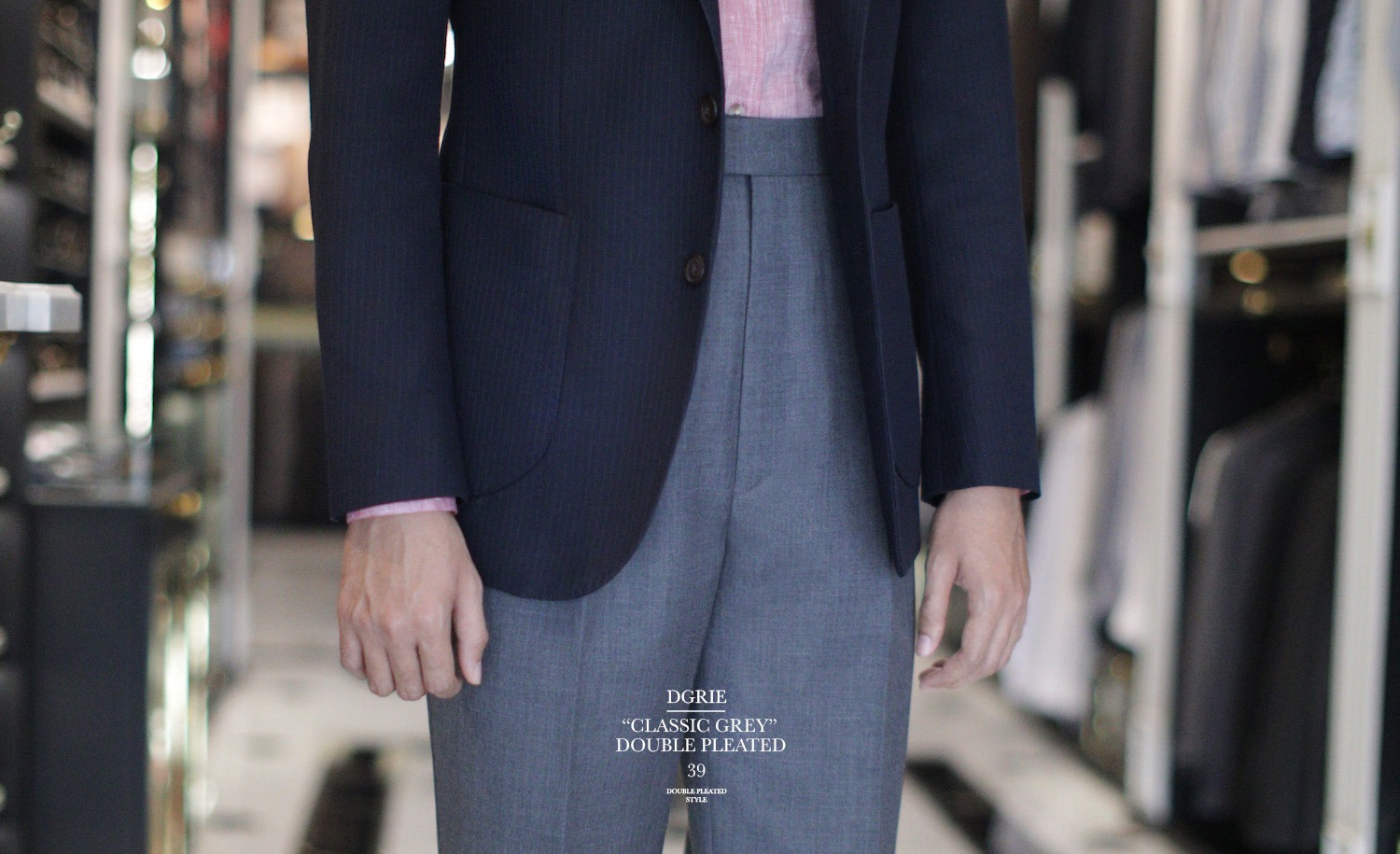 dgrie pants 39 double pleated grey pants dgrie 4