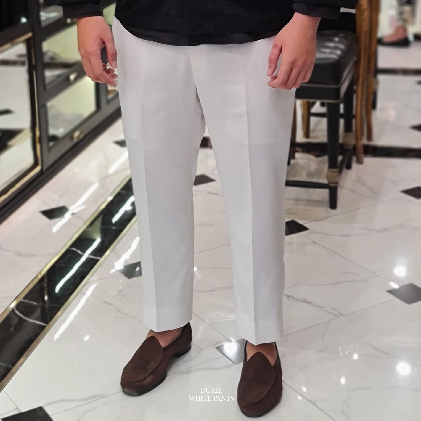 DGRIE WHITE PANTS: ตัดกางเกงสีขาว 1 dgrie white pants dgrie 1