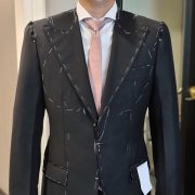 fitting black peak light weight suit dgrie 1