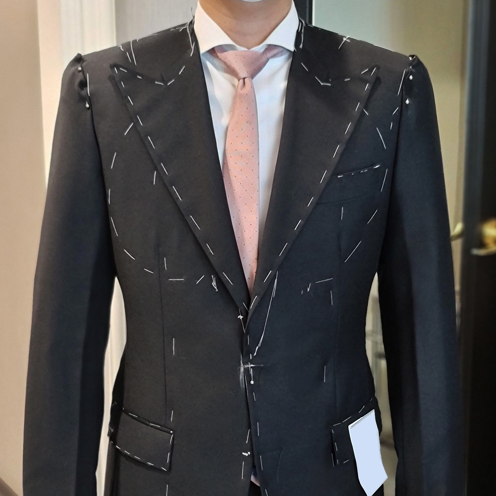 fitting black peak light weight suit dgrie 1