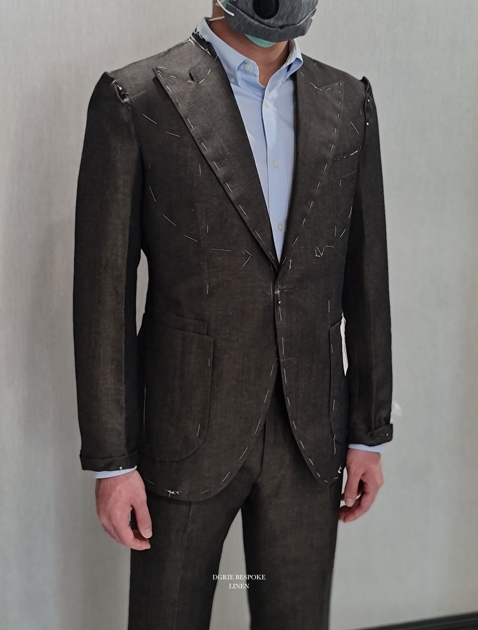 fitting d brown linen suit dgrie 2