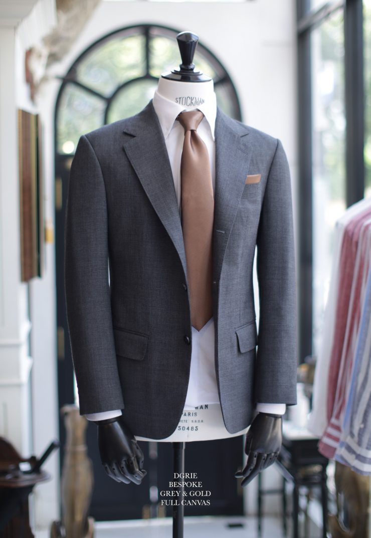 GREY SUIT Full Canvas ตัดสูทหางม้าทั้งตัว สีเทาสไตล์วินเทจ 8 grey suit full canvas dgrie 2