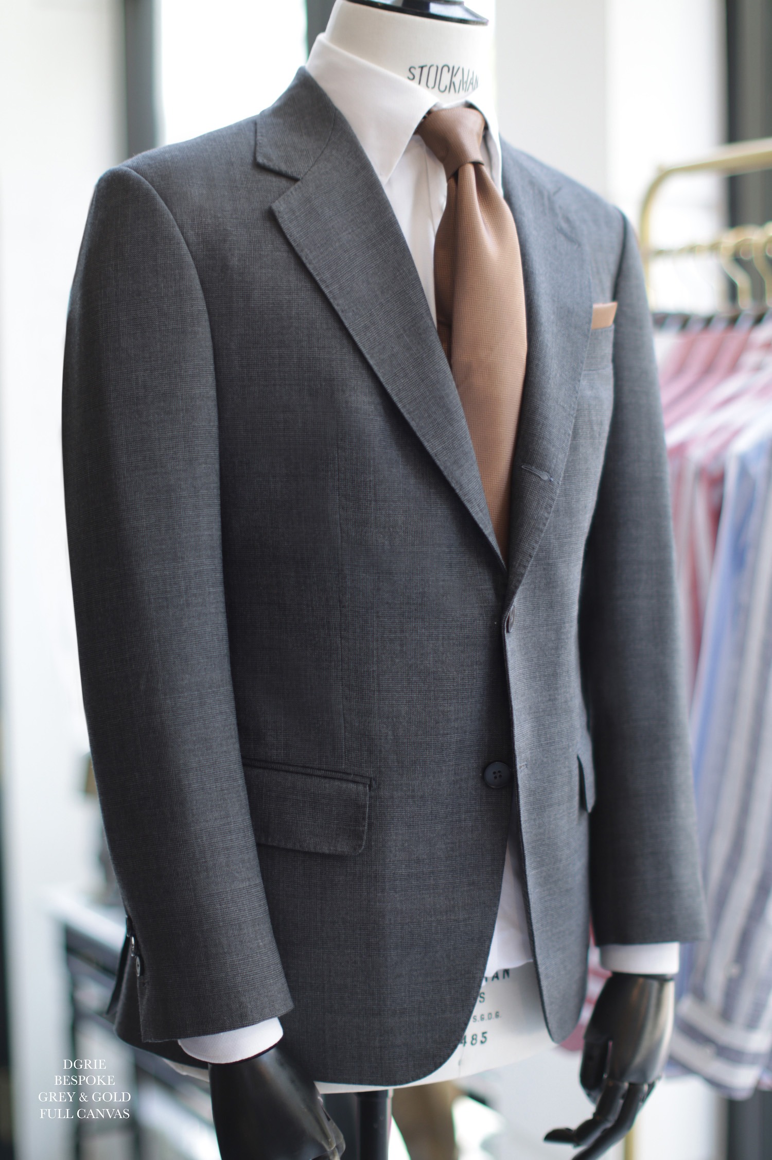 grey suit full canvas dgrie 4