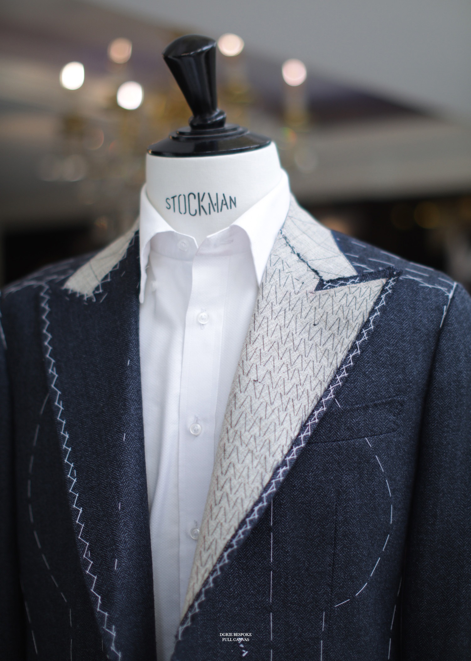 navy flannel db suit full canvas dgrie 3