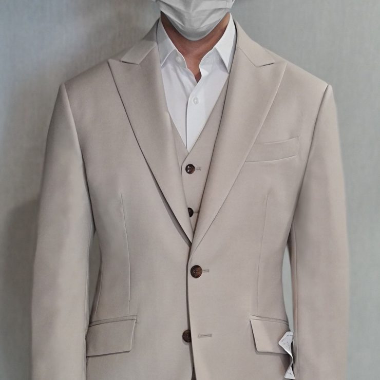 DGRIE Beige 3 piece suit: ตัดสูทแต่งงาน สีครีม ตัดสูท 3 ชิ้น 5 dgrie beige 3 piece suit 3 dgrie