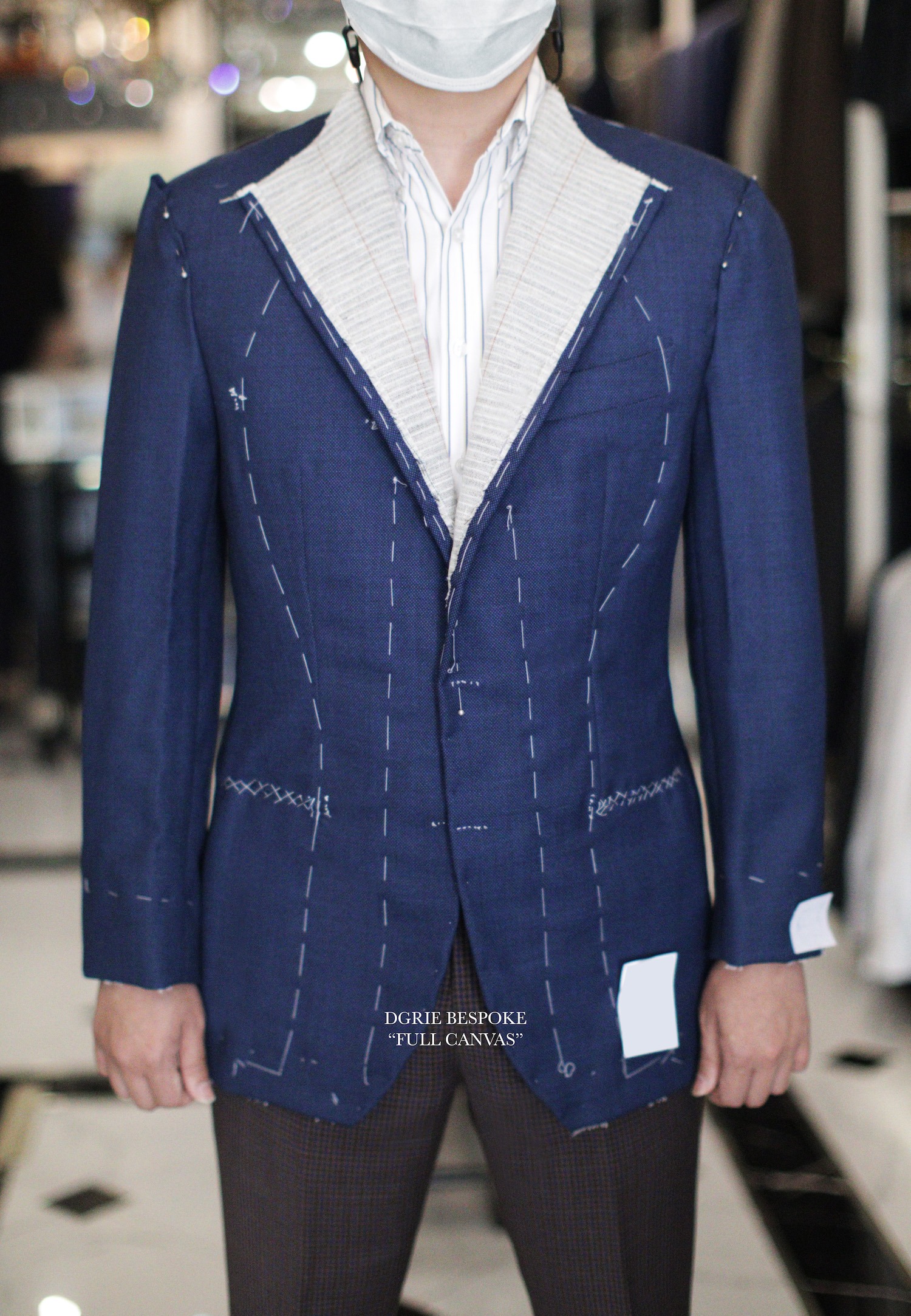 dgrie navy full canvas suit dgrie 2