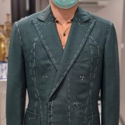 fitting 2nd db green suit full canvas dgrie 3