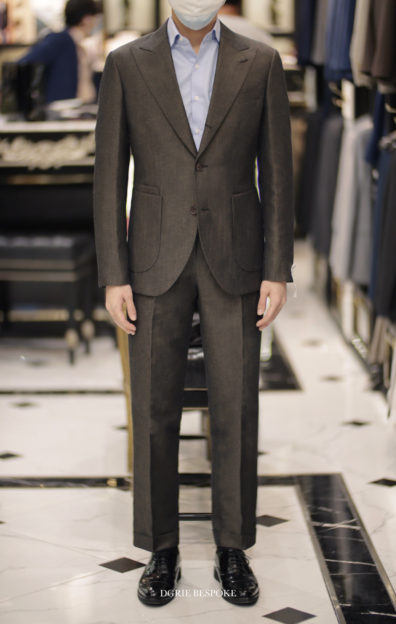 italy d brown linen suit dgrie