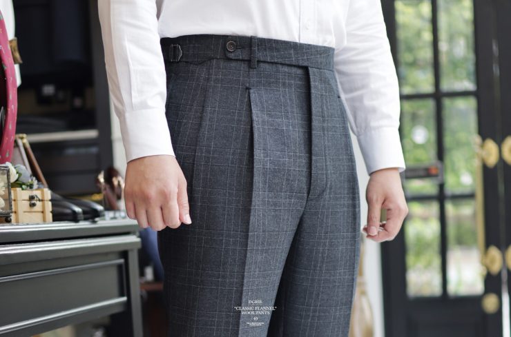 DGRIE PANTS 40: ตัดกางเกงวินเทจ Flannel Classic Pants ลายตาราง 102 dgrie pants 40 flannel classic pants dgrie 3