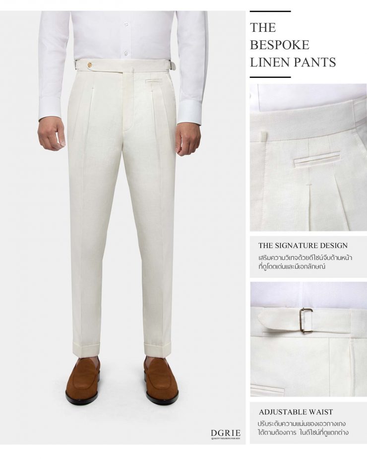 DGRIE Vintage Linen Custom Pants: ปรับลุคผ่อนคลายต้อนรับหน้าร้อน 101 dgrie vintage linen custom pants dgrie