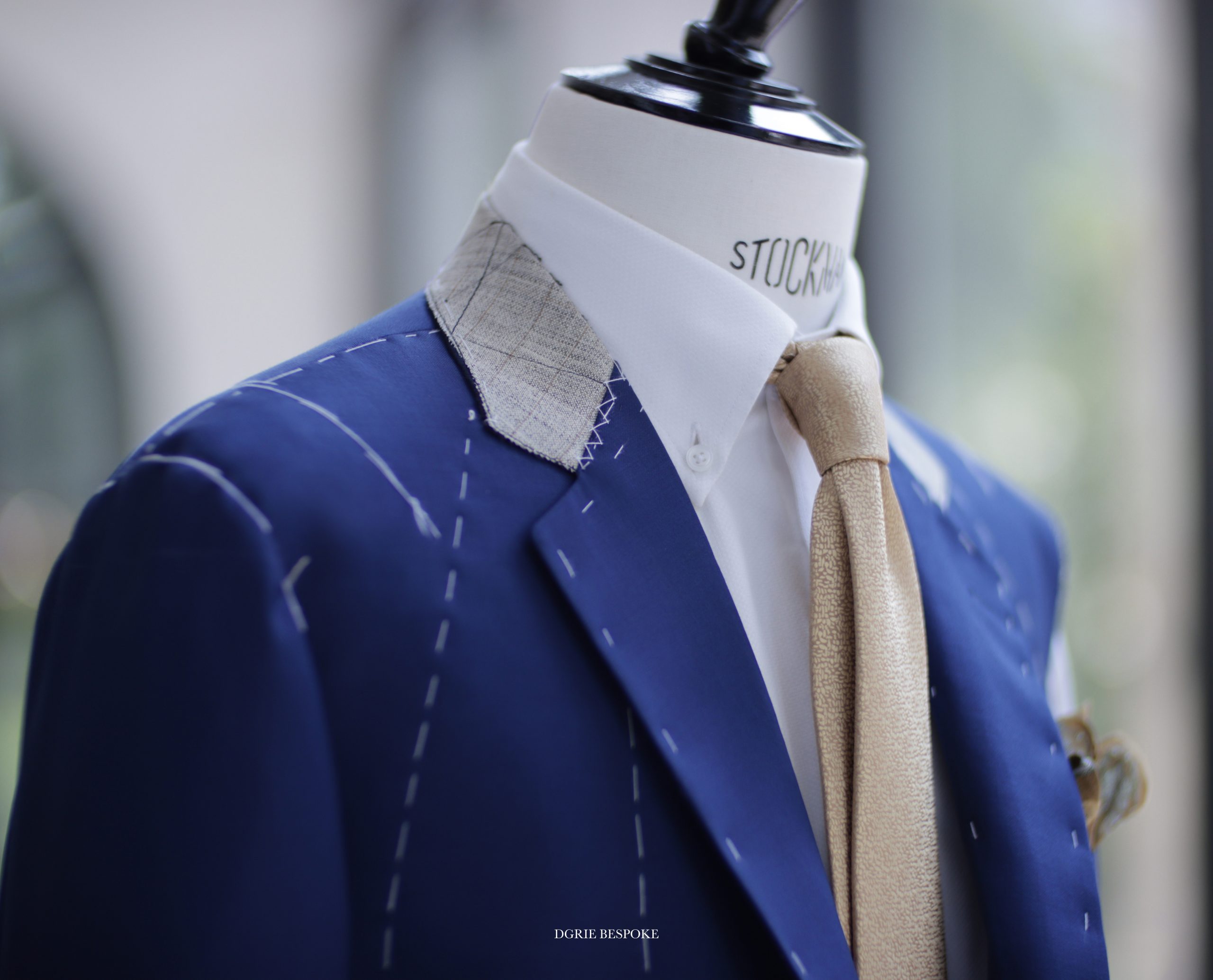 navy blue full canvas suit dgrie 1