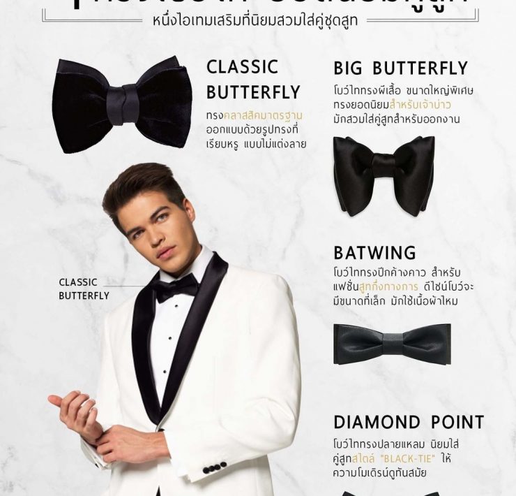 4 Bowtie style: 4 ทรงโบว์ไท แบบยอดนิยมคู่สูท 19 4 bowtie style 4 dgrie